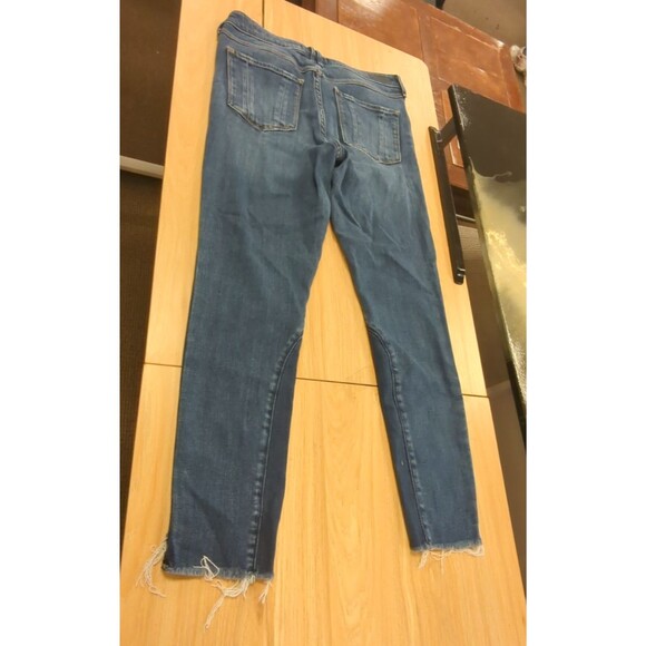Abercrombie & Fitch Womens MidRise Jeans 10 Distressed Ankle Denim Whimsy Boho - Picture 2 of 7
